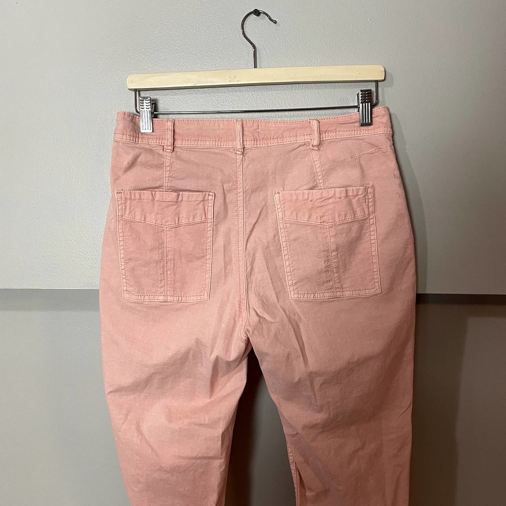 Anthropologie The Wanderer Dusty Pink Cargo Straight Leg Pants Size 30 - Picture 16 of 16